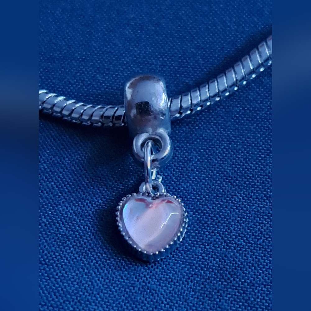 Silver Heart Charm Bracelet - Picture 5 of 8